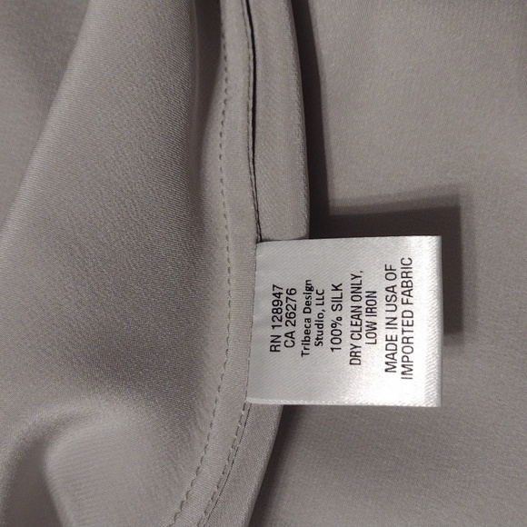 NEW NWOT Nili Lotan 100% Silk Short Cami Dress Pale Silver Silk Size Medium - Picture 15 of 16